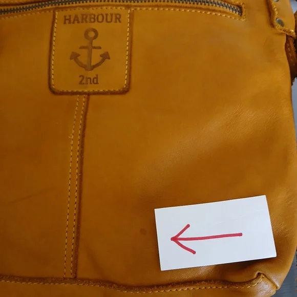 Harbour 2nd light brown leather crossbody purse travel bag - Picture 11 of 12